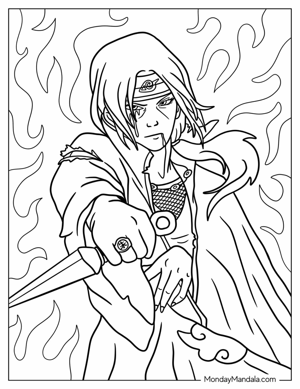 Naruto Coloring Pages: 190+ Ninja Adventure for Fans of the Hidden Leaf Village 71