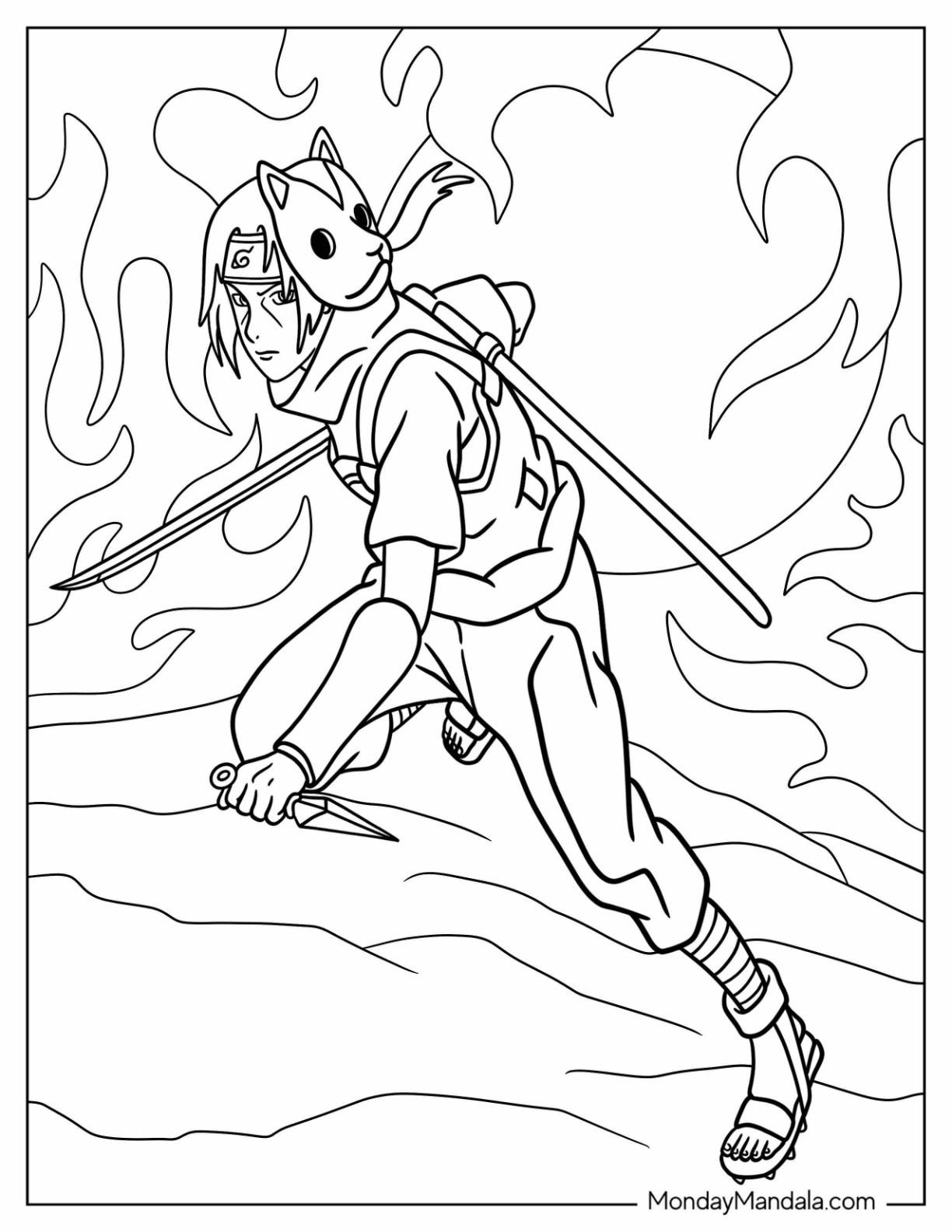 Naruto Coloring Pages: 190+ Ninja Adventure for Fans of the Hidden Leaf Village 87