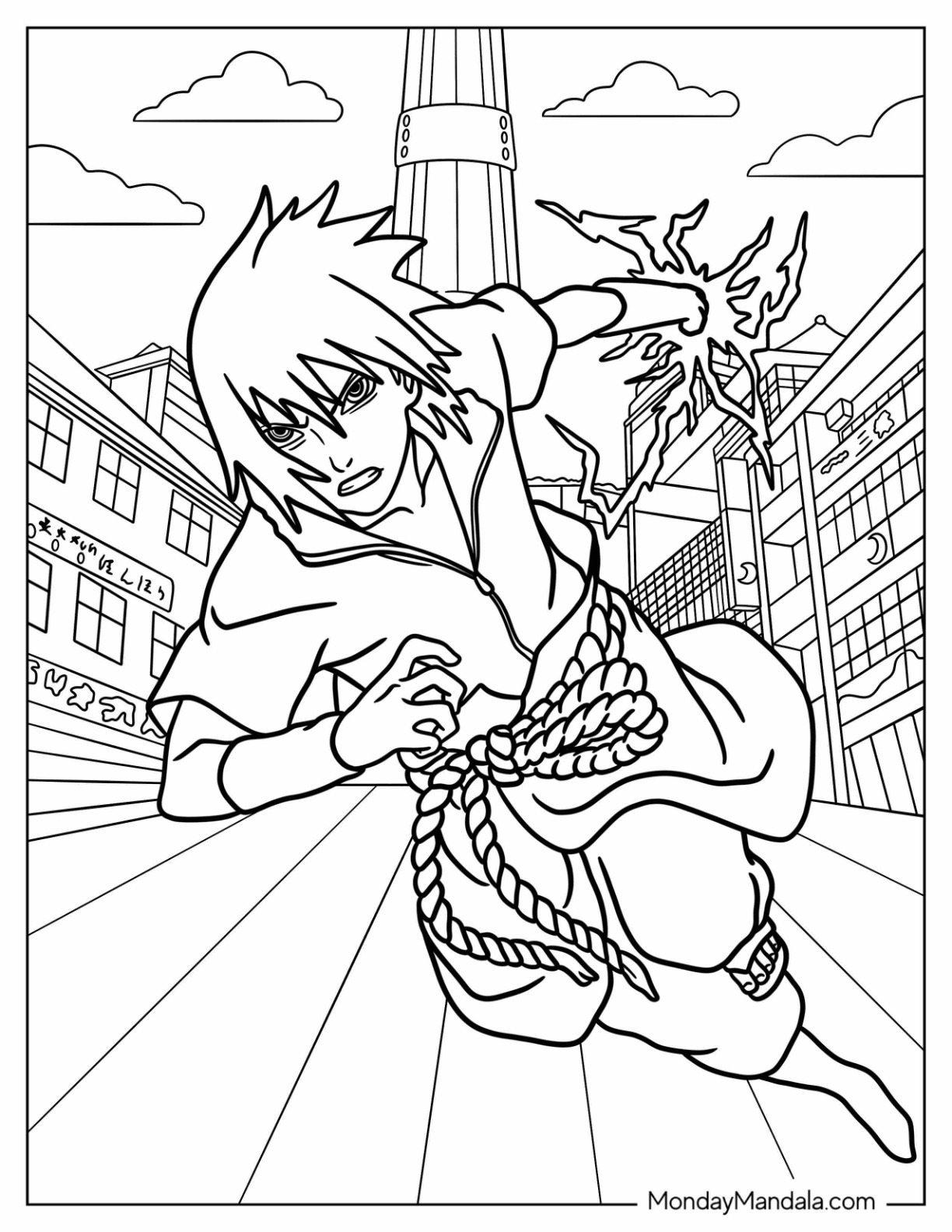 Naruto Coloring Pages: 190+ Ninja Adventure for Fans of the Hidden Leaf Village 90