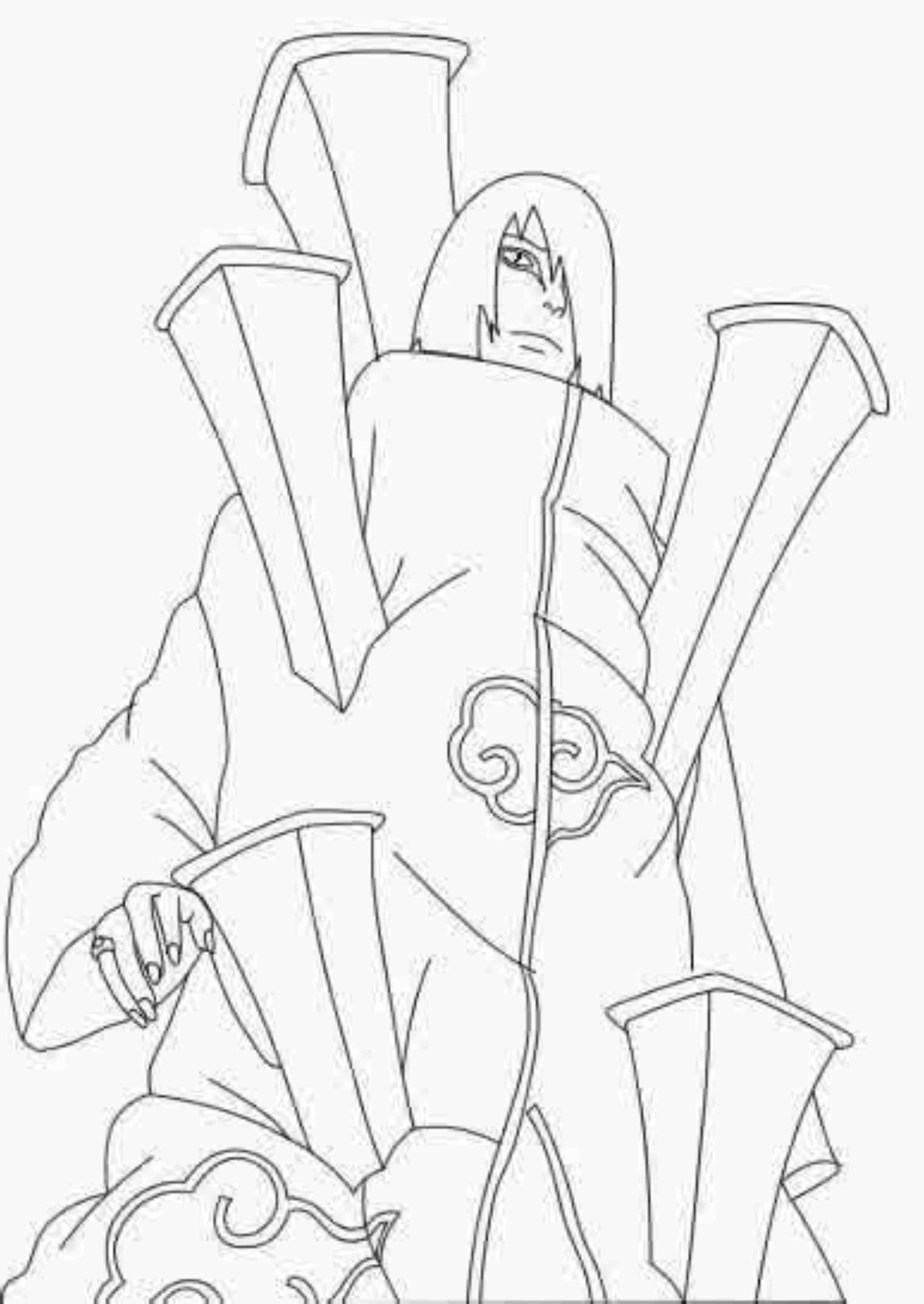 Naruto Coloring Pages: 190+ Ninja Adventure for Fans of the Hidden Leaf Village 96