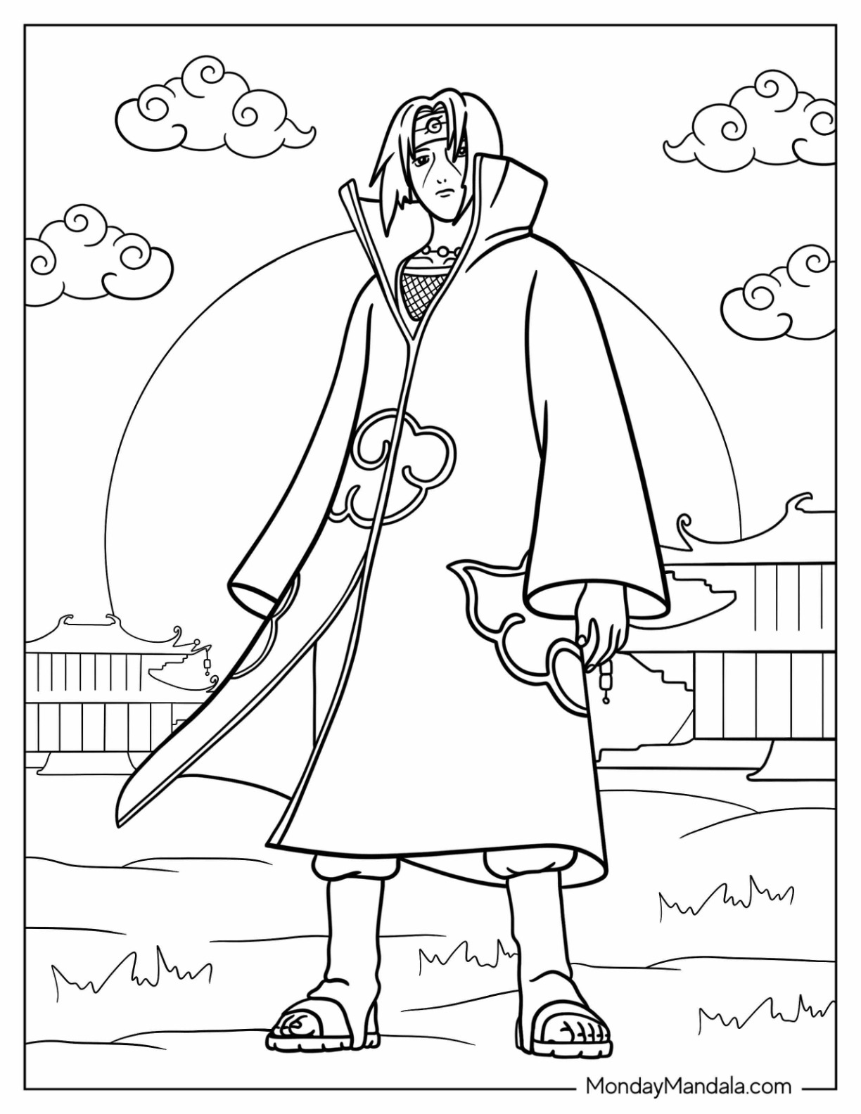 Naruto Coloring Pages: 190+ Ninja Adventure for Fans of the Hidden Leaf Village 99