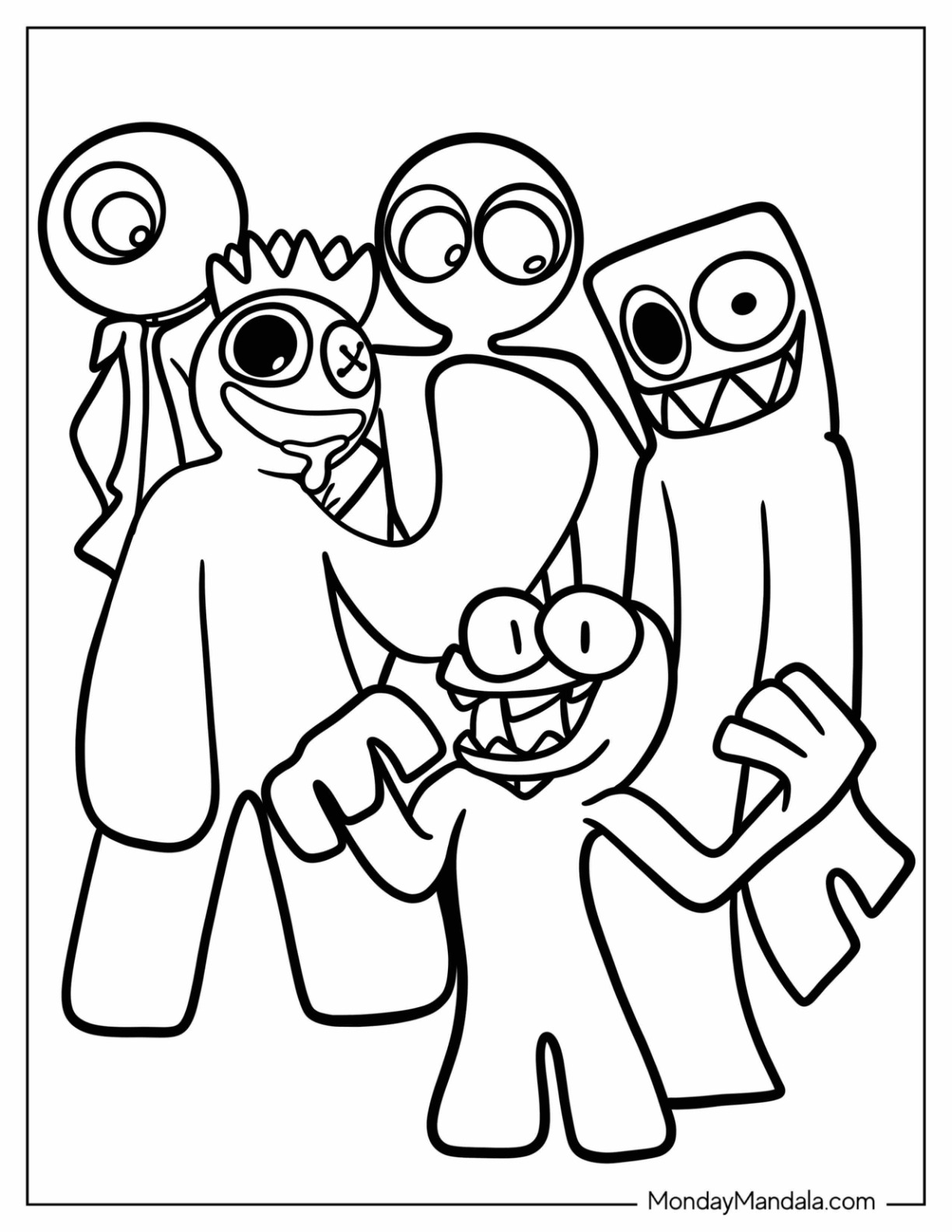 Rainbow Friends Coloring Pages Free Printable 26