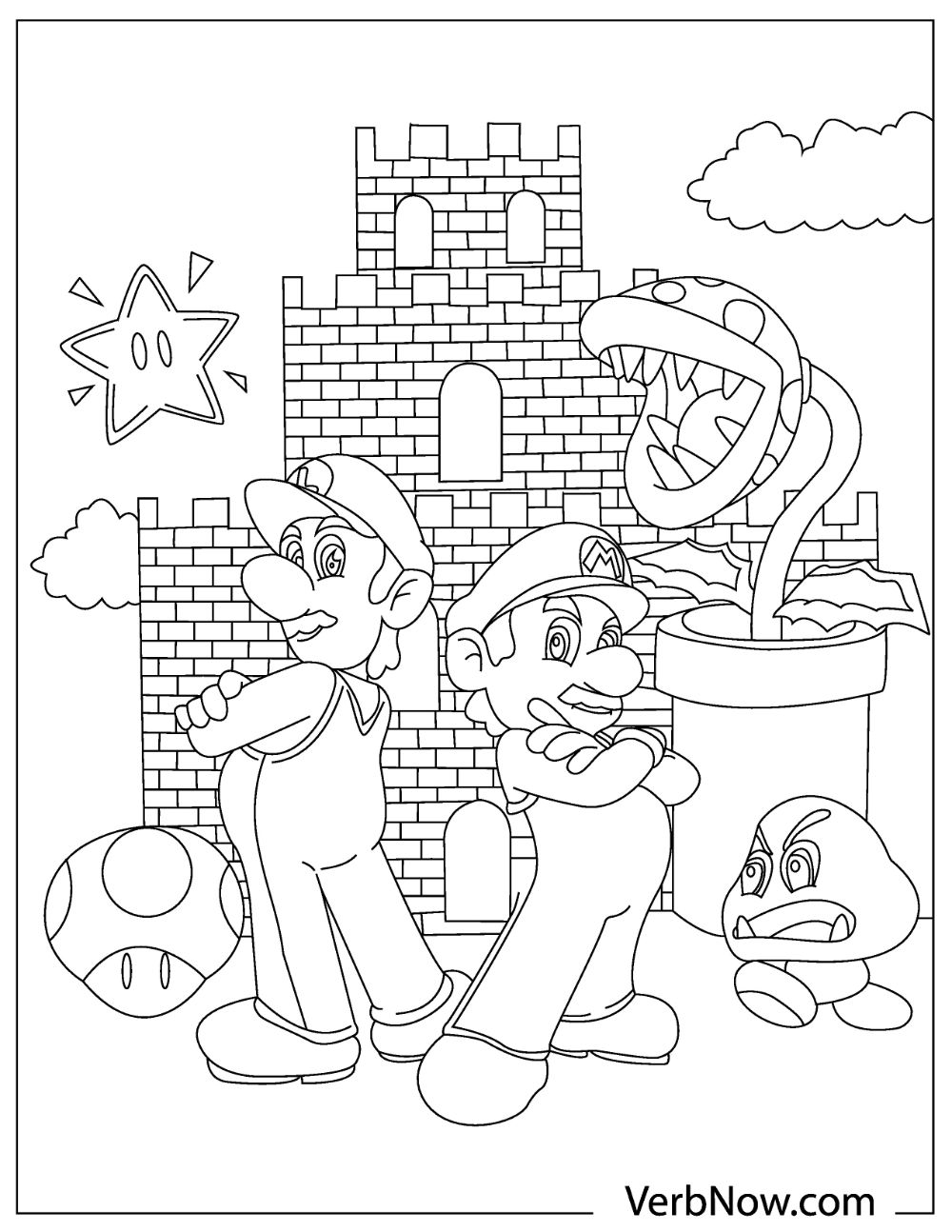 Super Mario Coloring Pages Free Printable 121