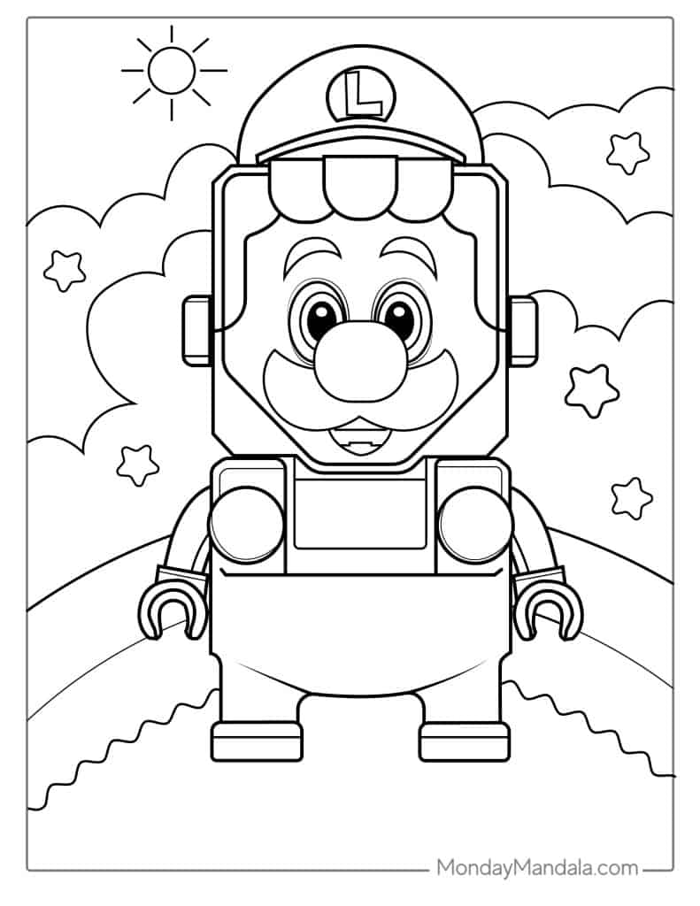 Super Mario Coloring Pages Free Printable 159