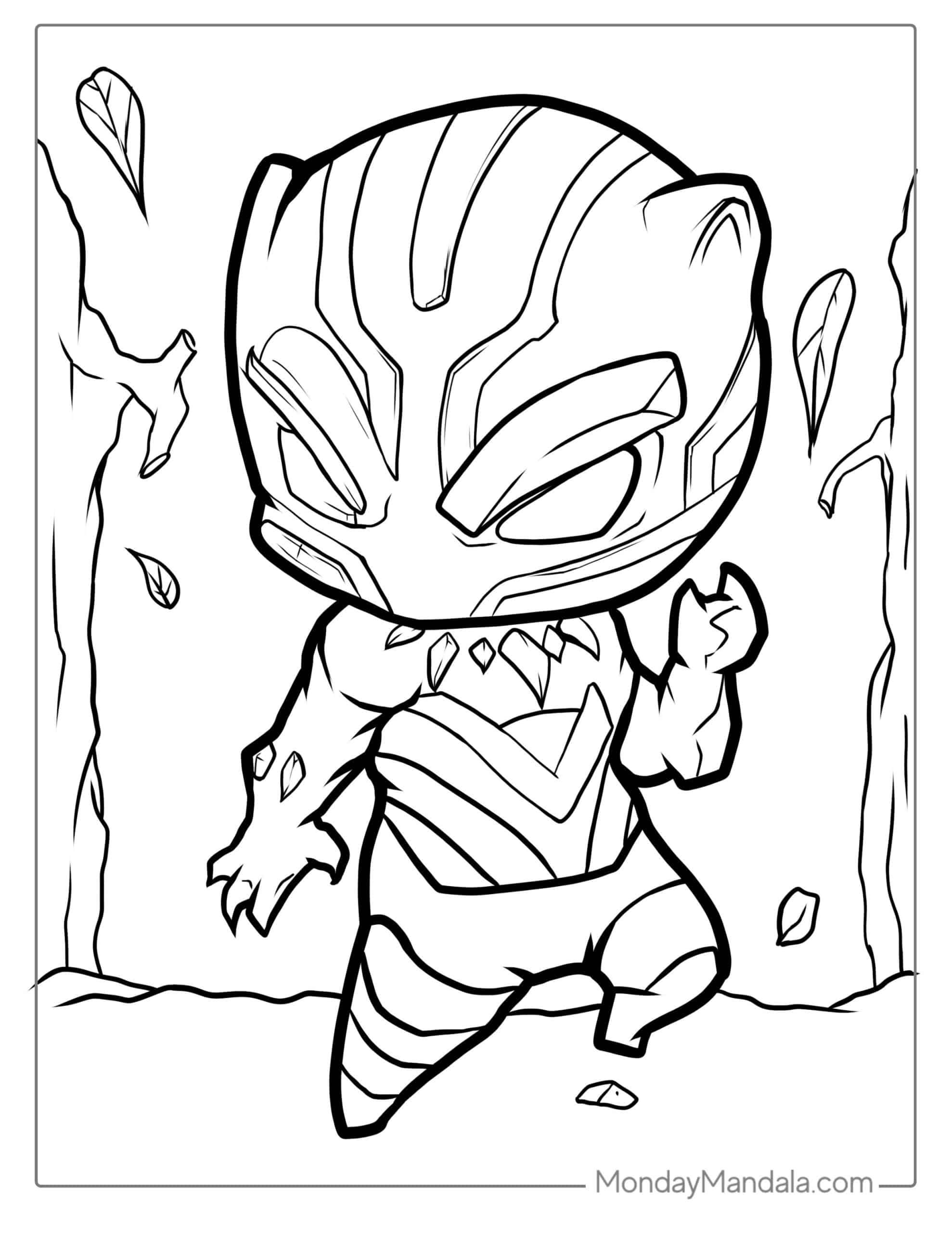 100+ Black Panther Coloring Pages: Wakanda Forever in Color 80