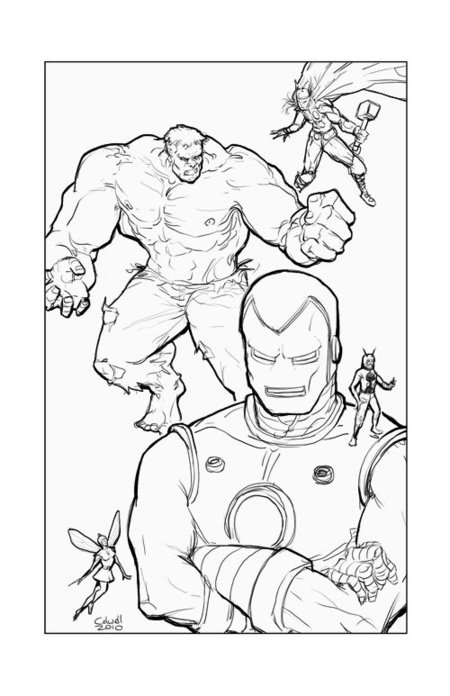 110+ Avengers Coloring Pages 10