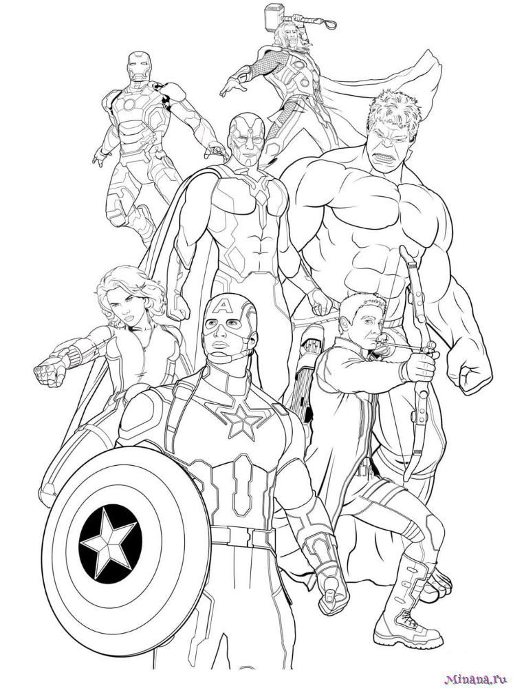 110+ Avengers Coloring Pages 100