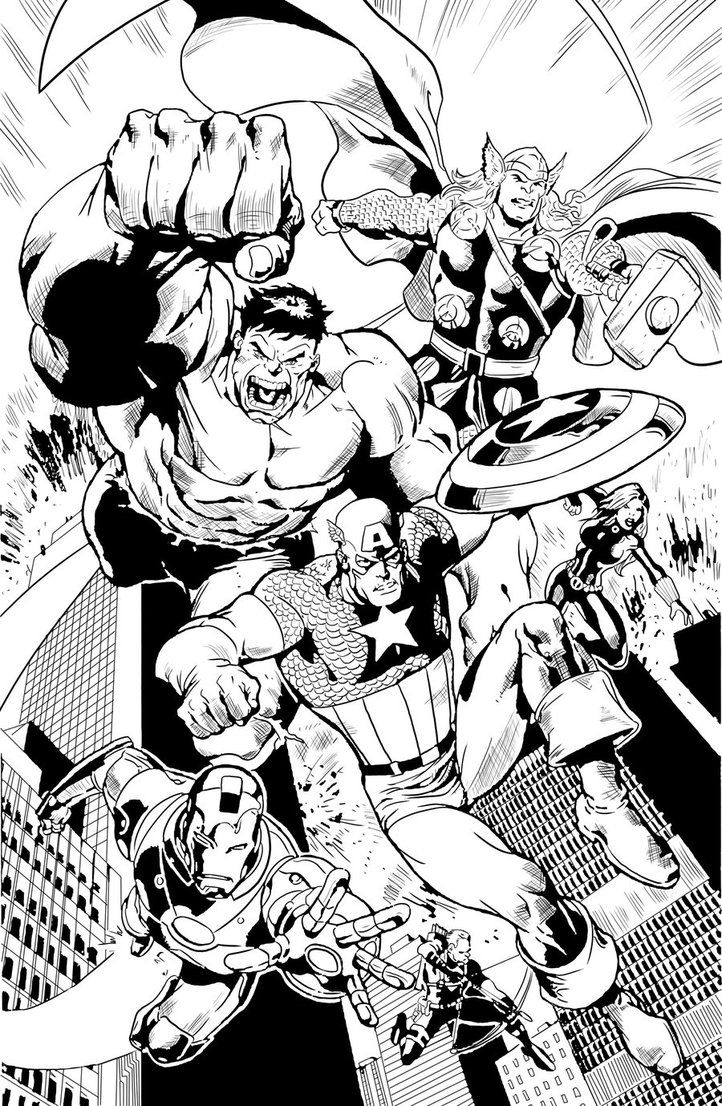 110+ Avengers Coloring Pages 11