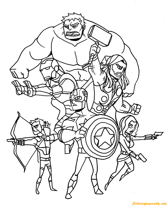 110+ Avengers Coloring Pages 112