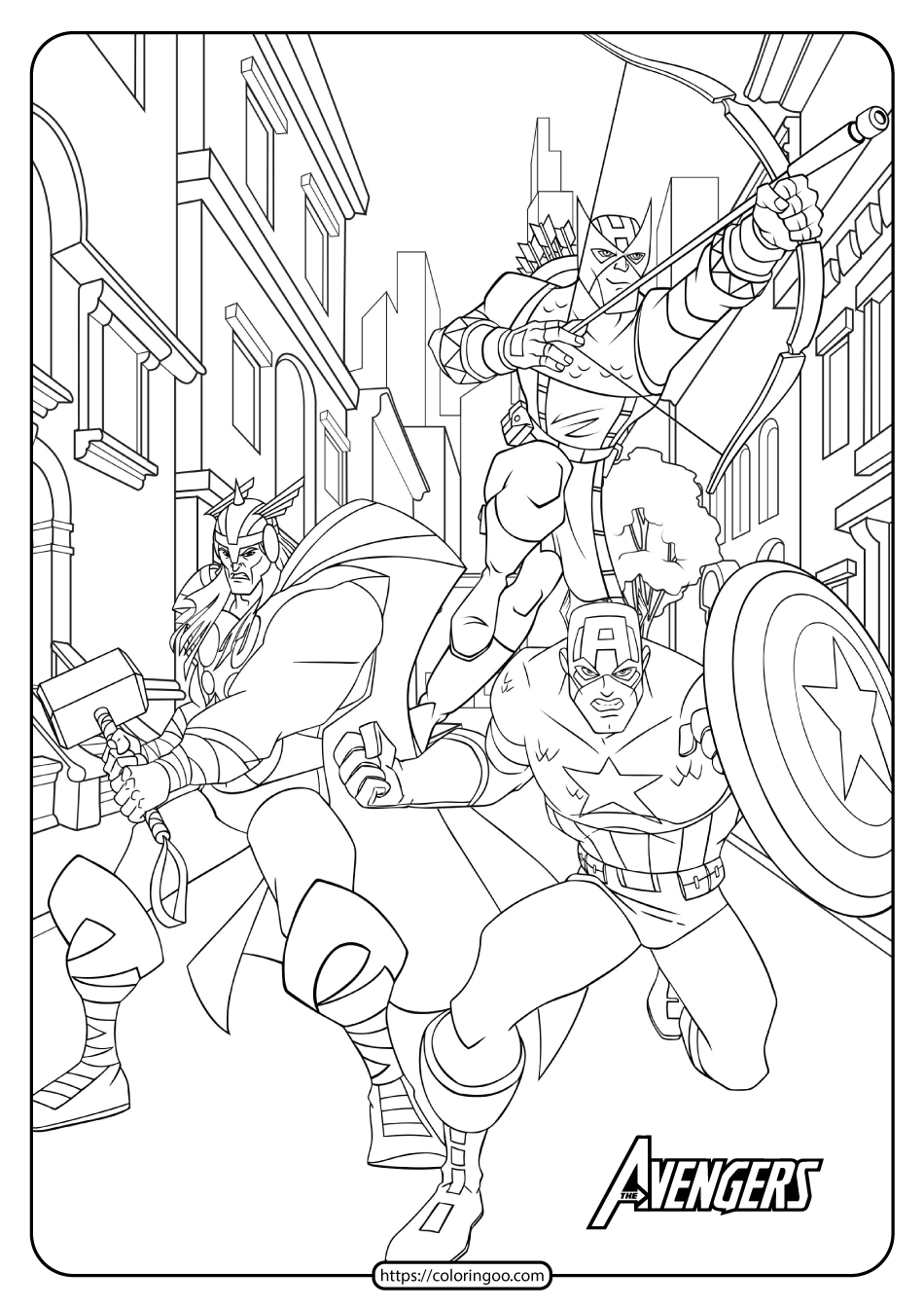 110+ Avengers Coloring Pages 115