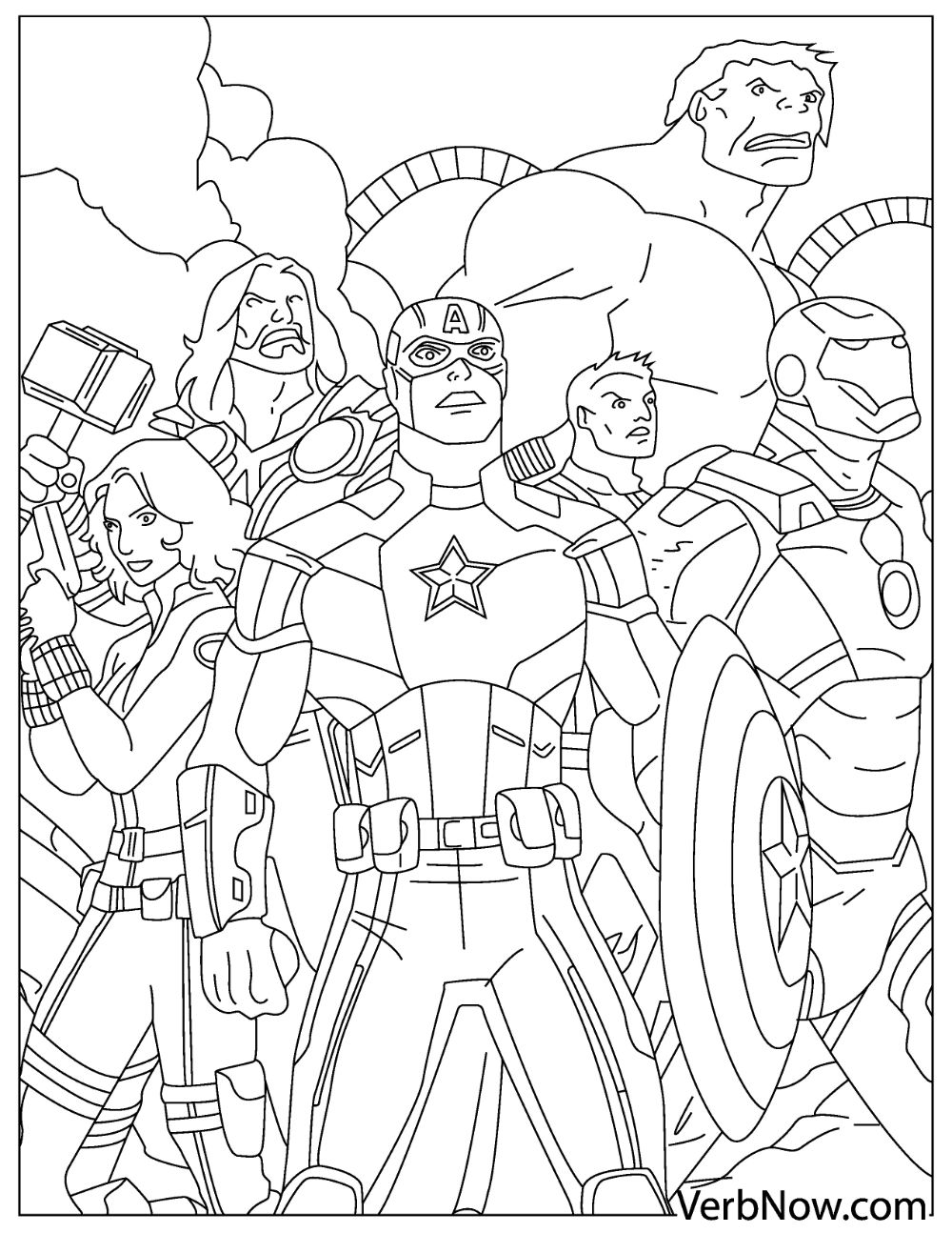 110+ Avengers Coloring Pages 17