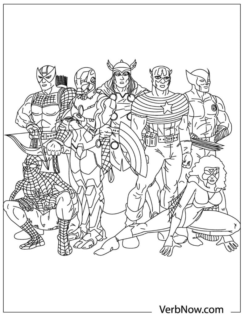 110+ Avengers Coloring Pages 37