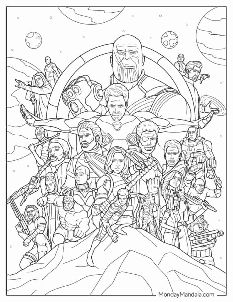 110+ Avengers Coloring Pages 43