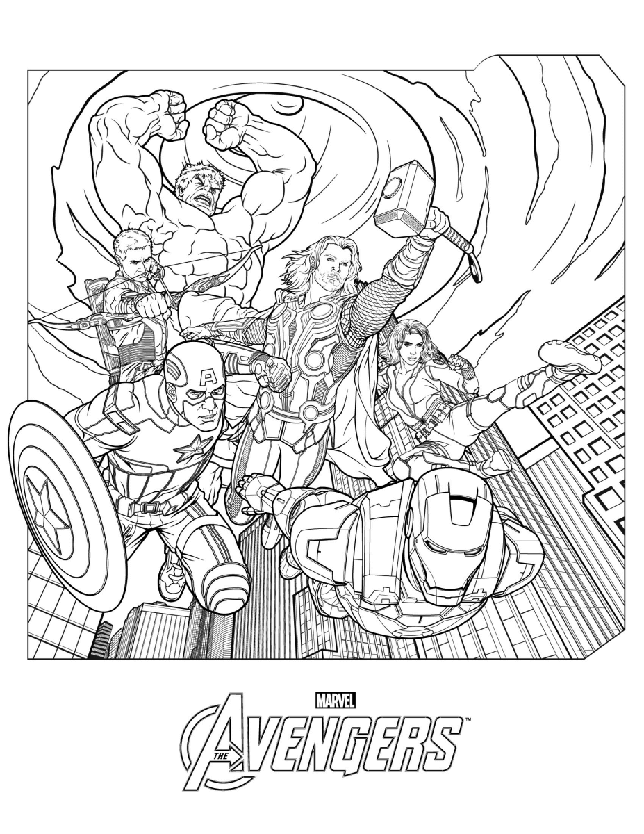 110+ Avengers Coloring Pages 50