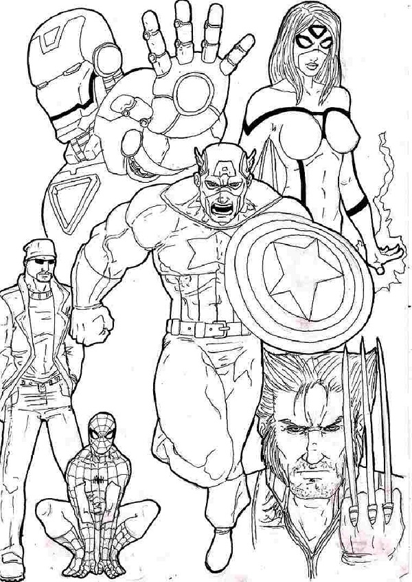 110+ Avengers Coloring Pages 51