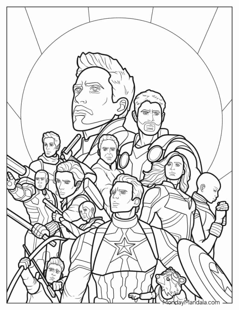 110+ Avengers Coloring Pages 52