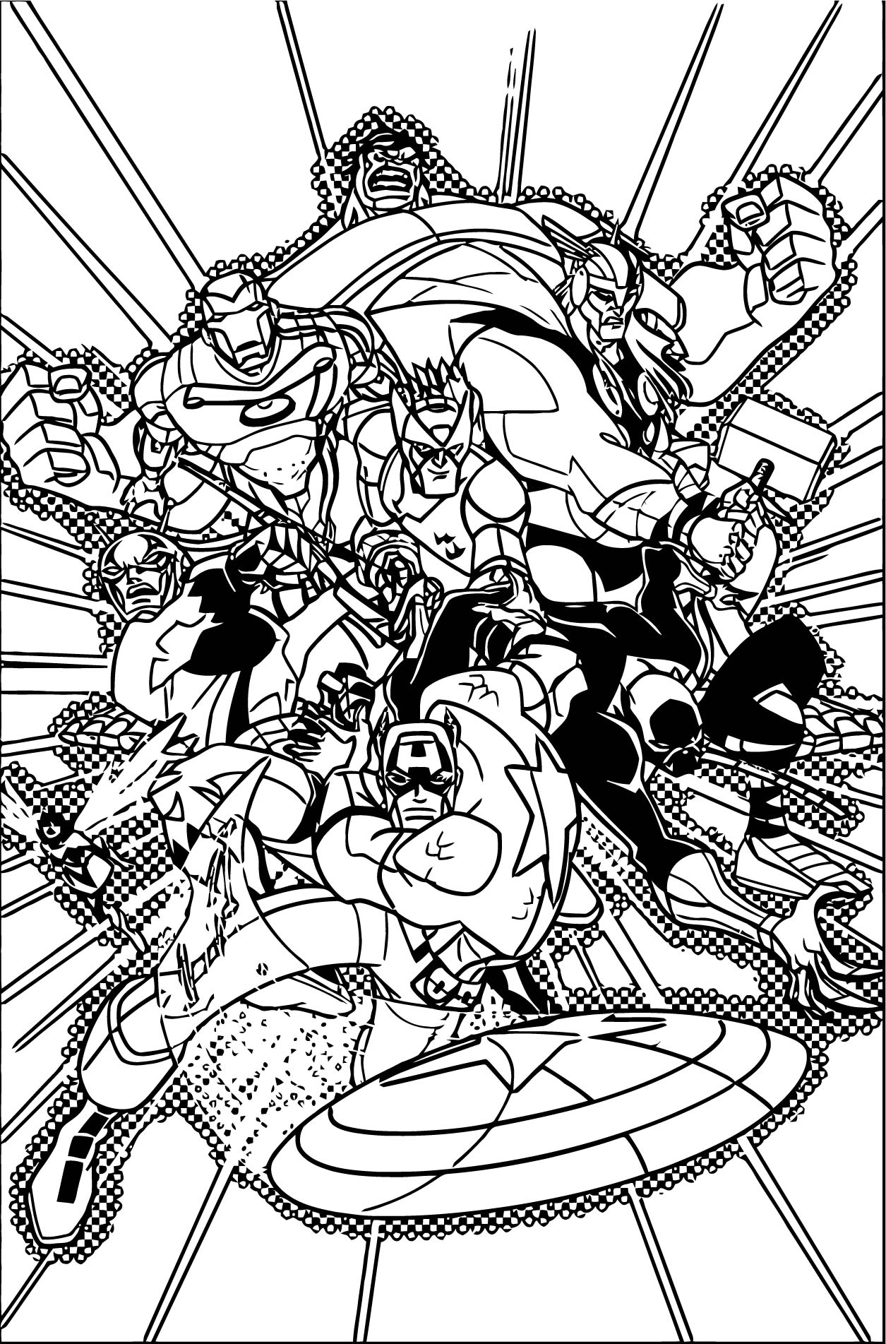 110+ Avengers Coloring Pages 54