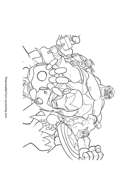 110+ Avengers Coloring Pages 56