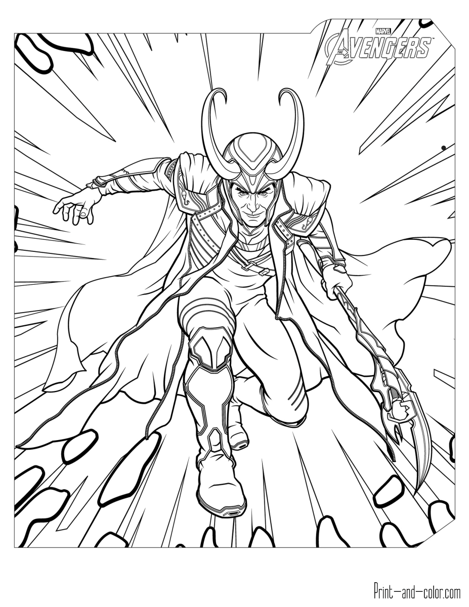 110+ Avengers Coloring Pages 57