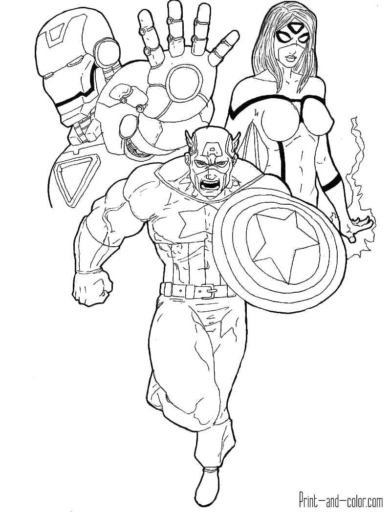 110+ Avengers Coloring Pages 60