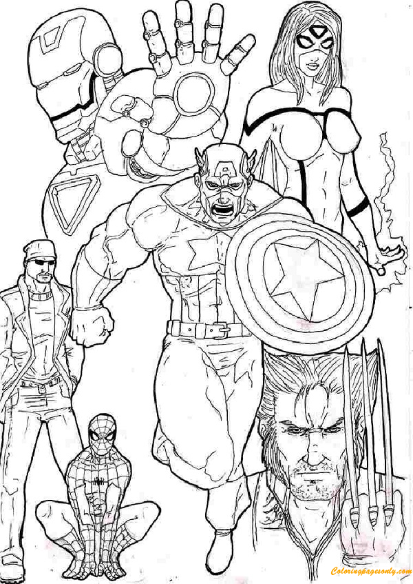 110+ Avengers Coloring Pages 72