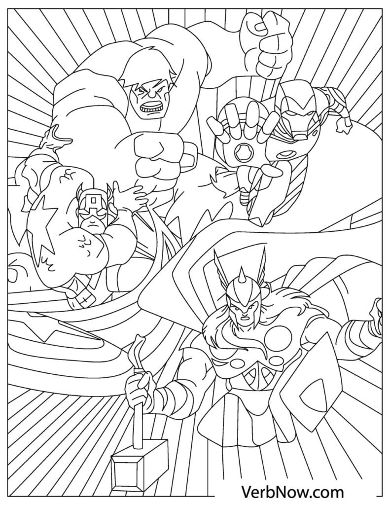 110+ Avengers Coloring Pages 76