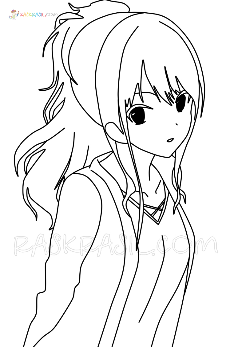 120+ Coloring Pages Anime Characters 107