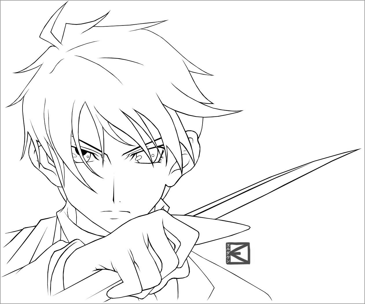 120+ Coloring Pages Anime Characters 37