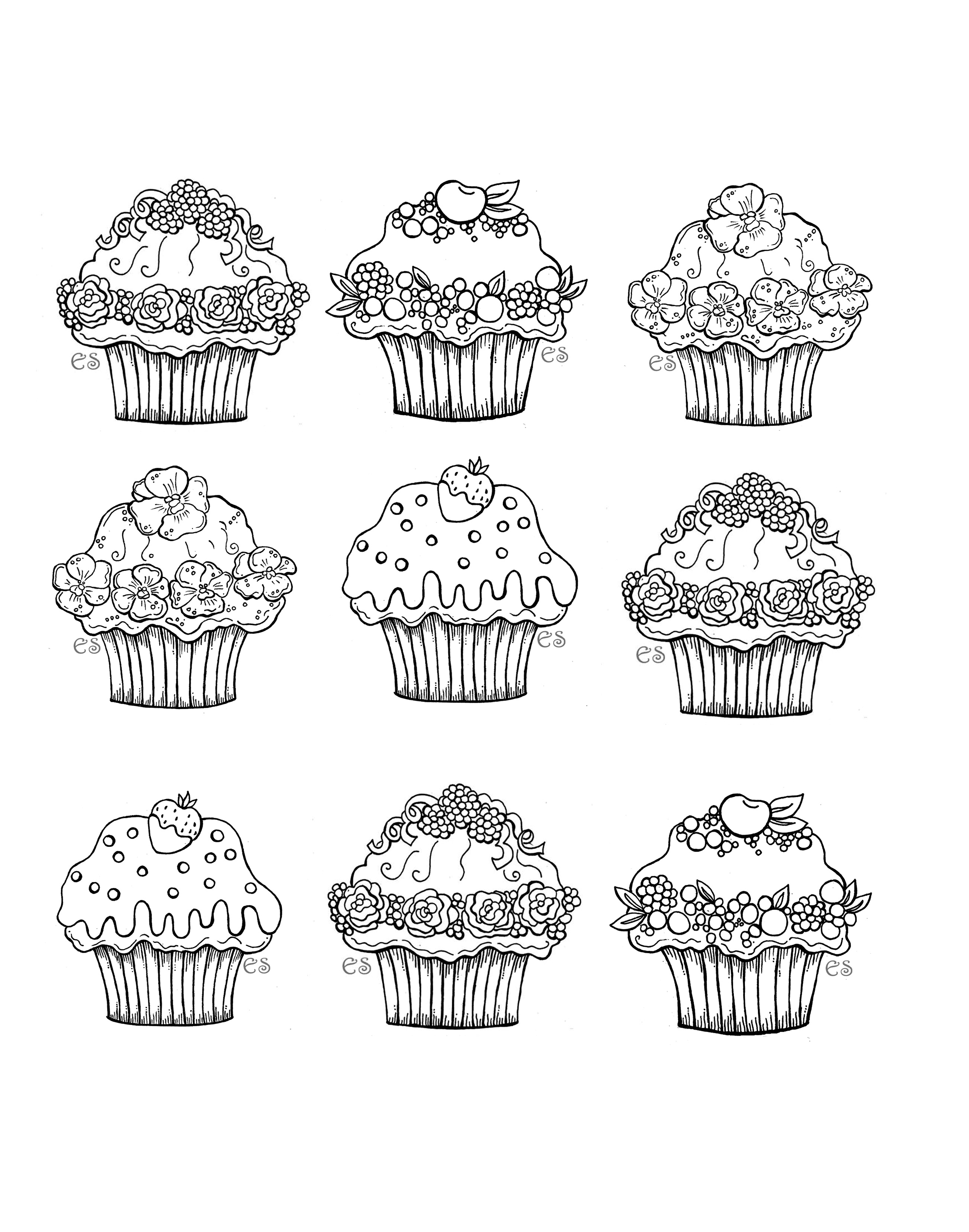 130+ Cupcake Coloring Pages 106