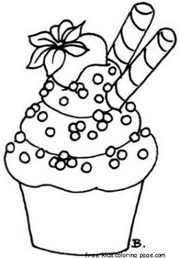 130+ Cupcake Coloring Pages 11