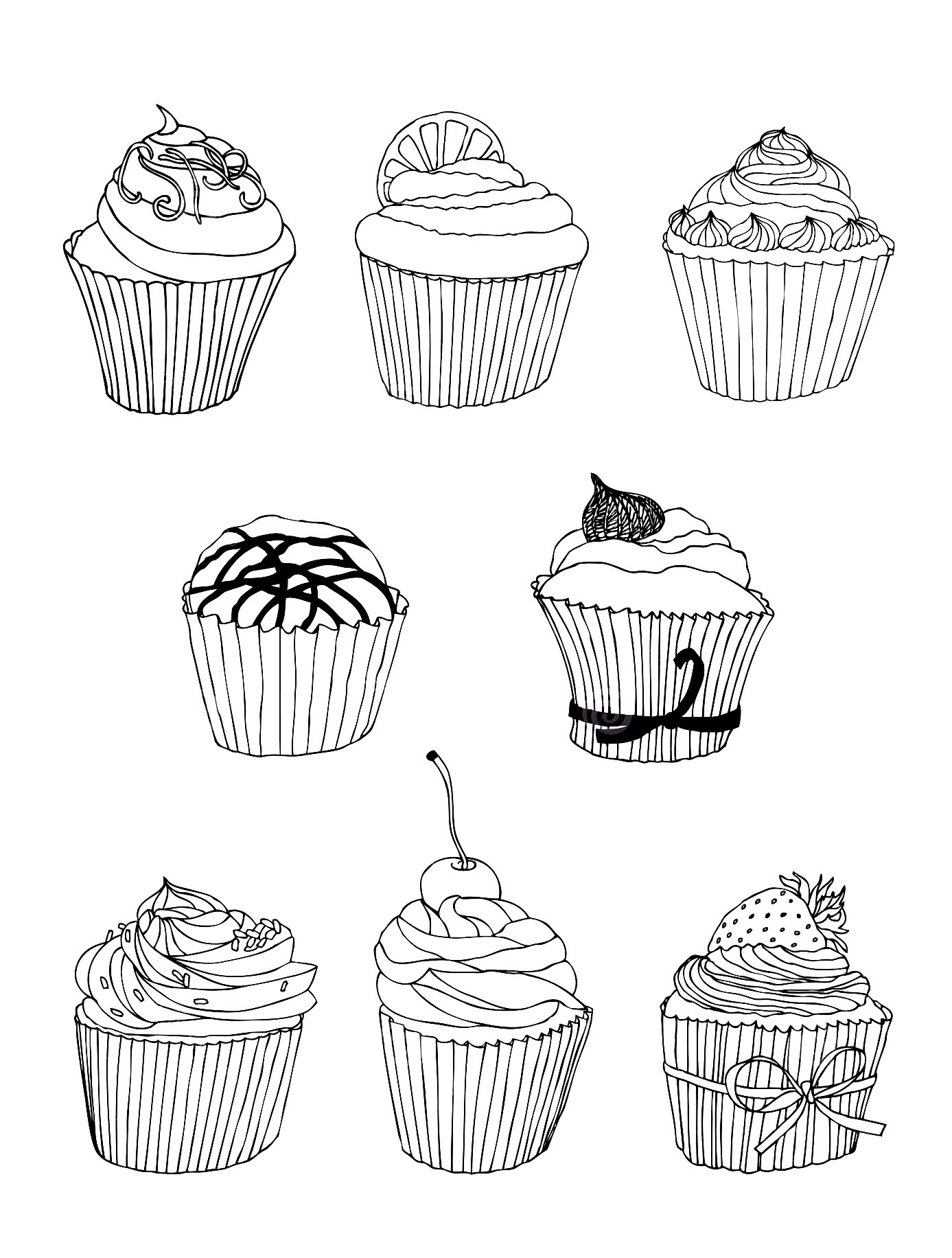 130+ Cupcake Coloring Pages 110