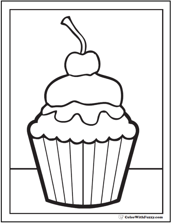 130+ Cupcake Coloring Pages 111