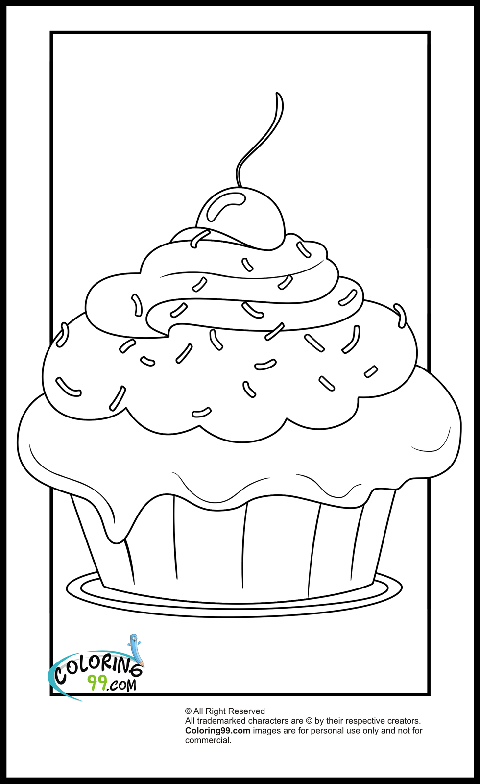 130+ Cupcake Coloring Pages 113