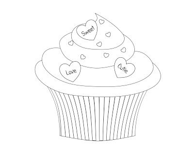 130+ Cupcake Coloring Pages 128