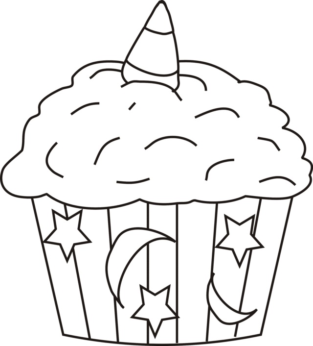 130+ Cupcake Coloring Pages 14