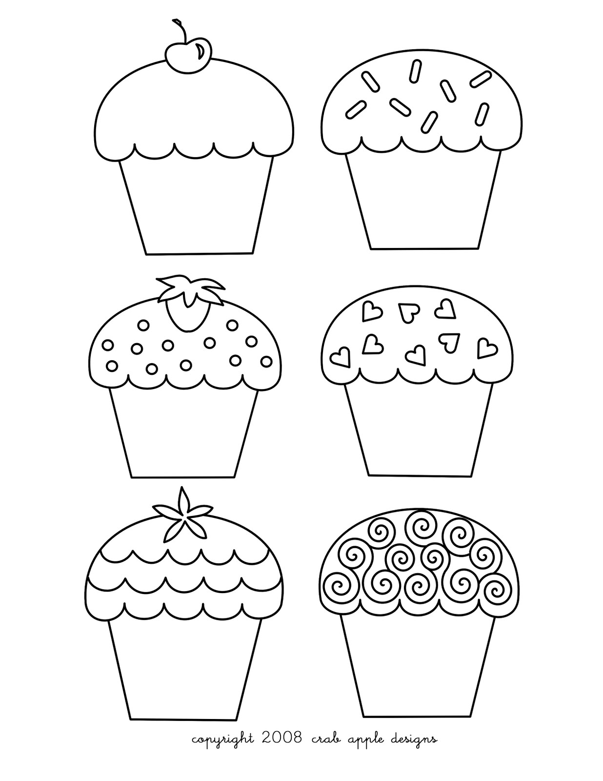 130+ Cupcake Coloring Pages 20