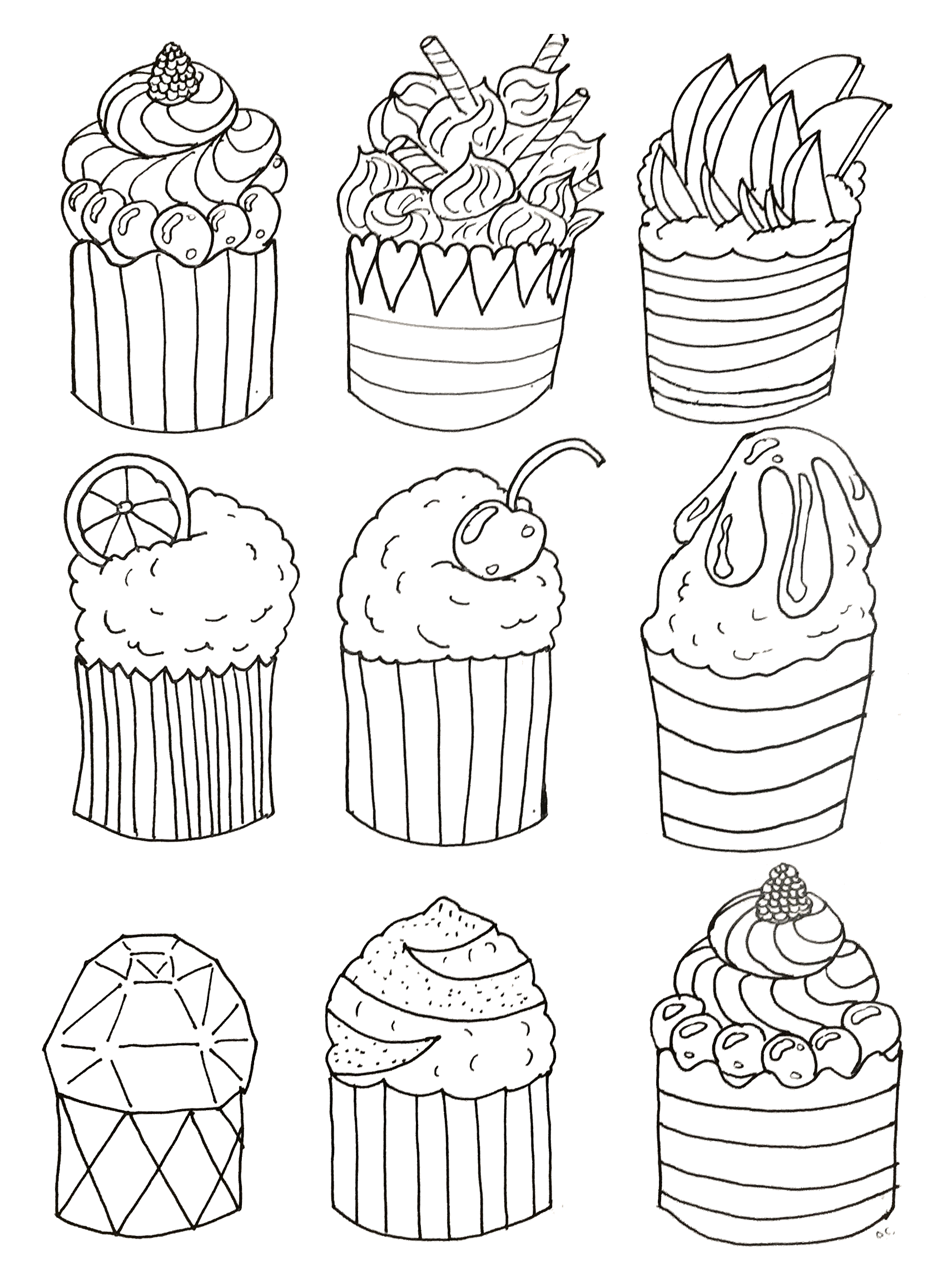 130+ Cupcake Coloring Pages 30