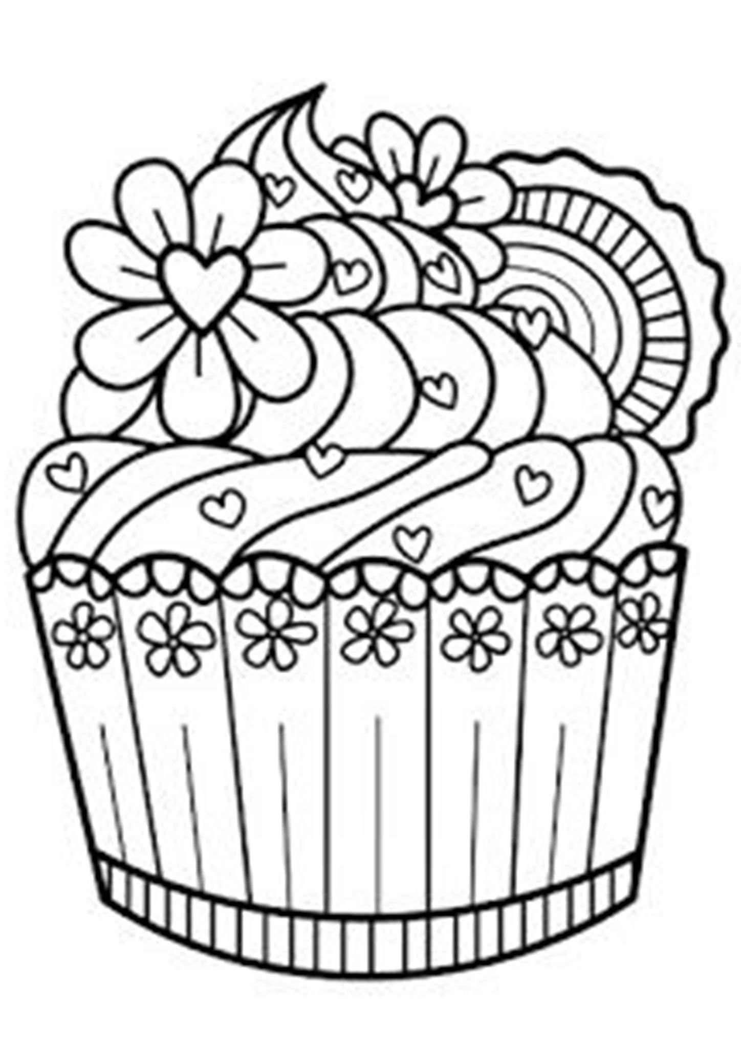 130+ Cupcake Coloring Pages 32