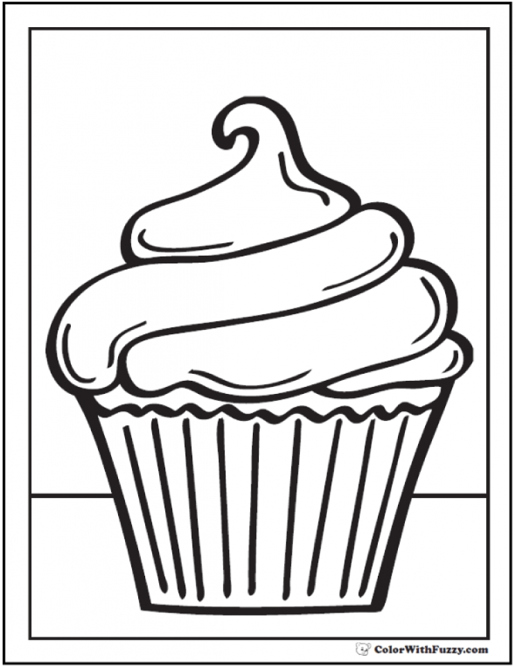 130+ Cupcake Coloring Pages 38