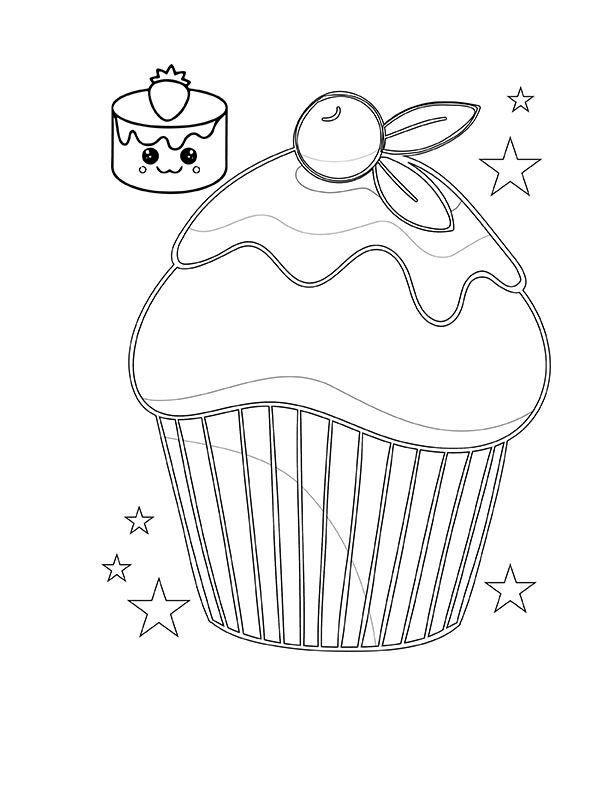 130+ Cupcake Coloring Pages 39