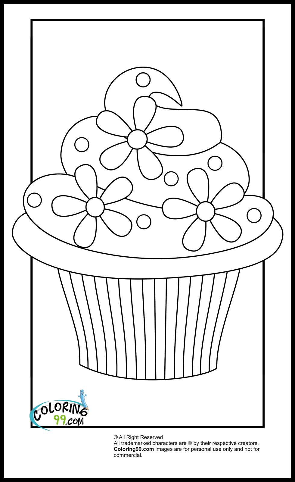 130+ Cupcake Coloring Pages 40