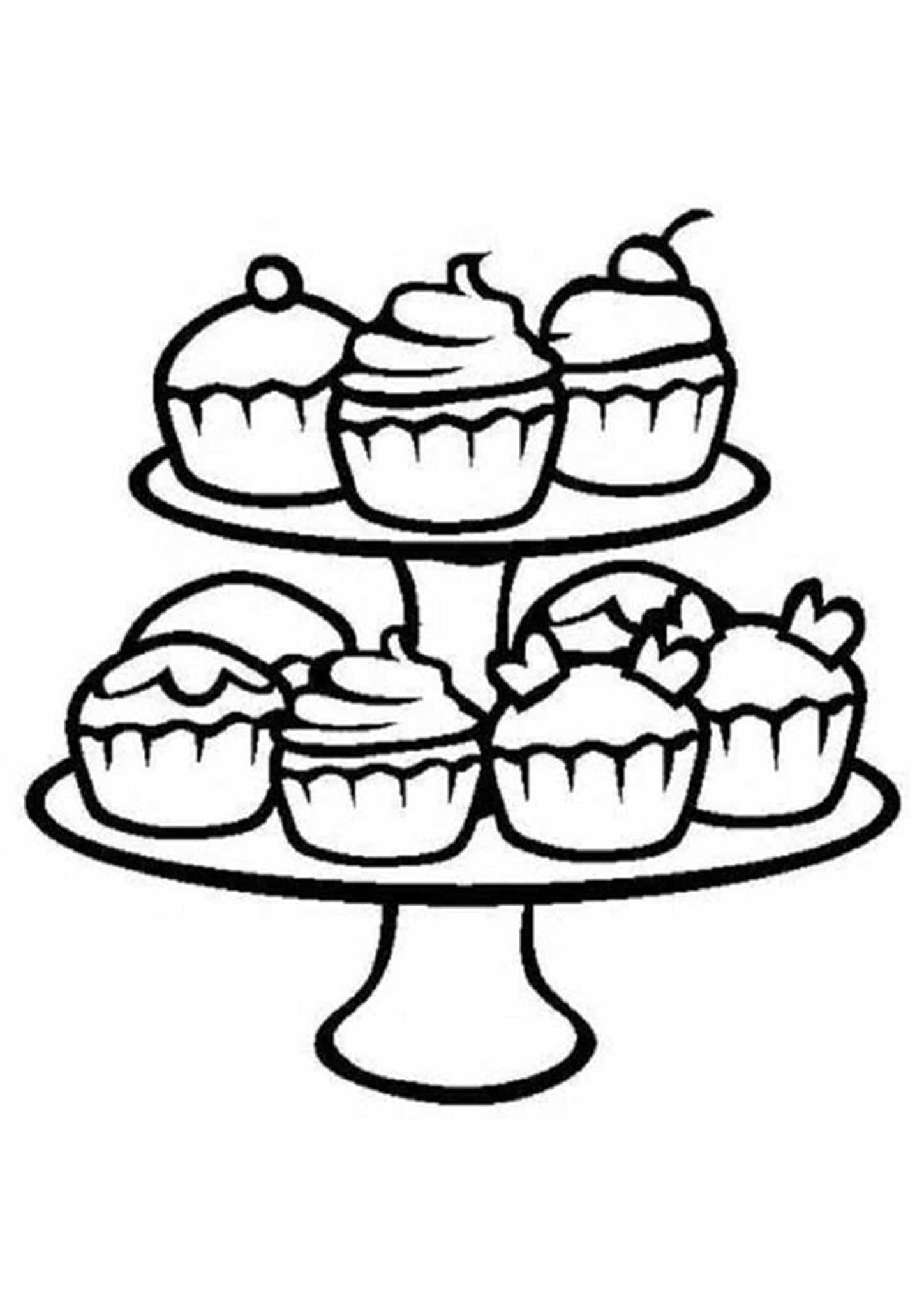 130+ Cupcake Coloring Pages 45