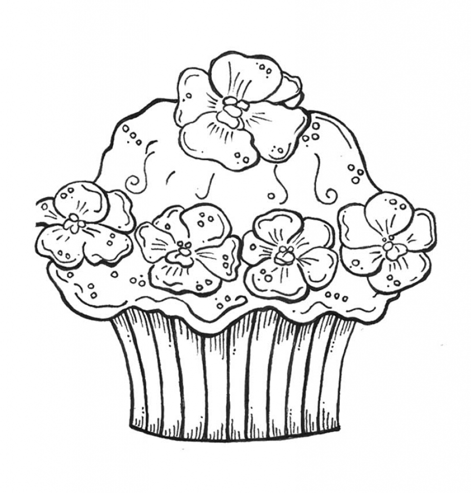 130+ Cupcake Coloring Pages 49