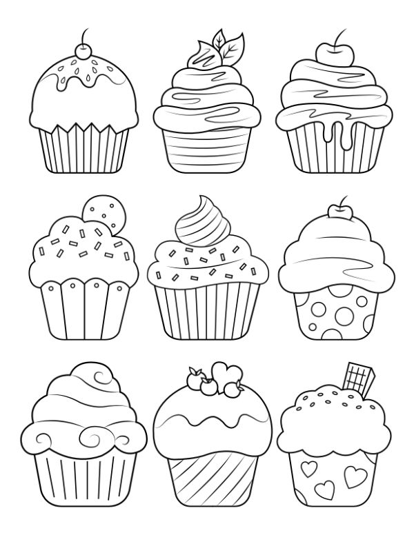 130+ Cupcake Coloring Pages 64