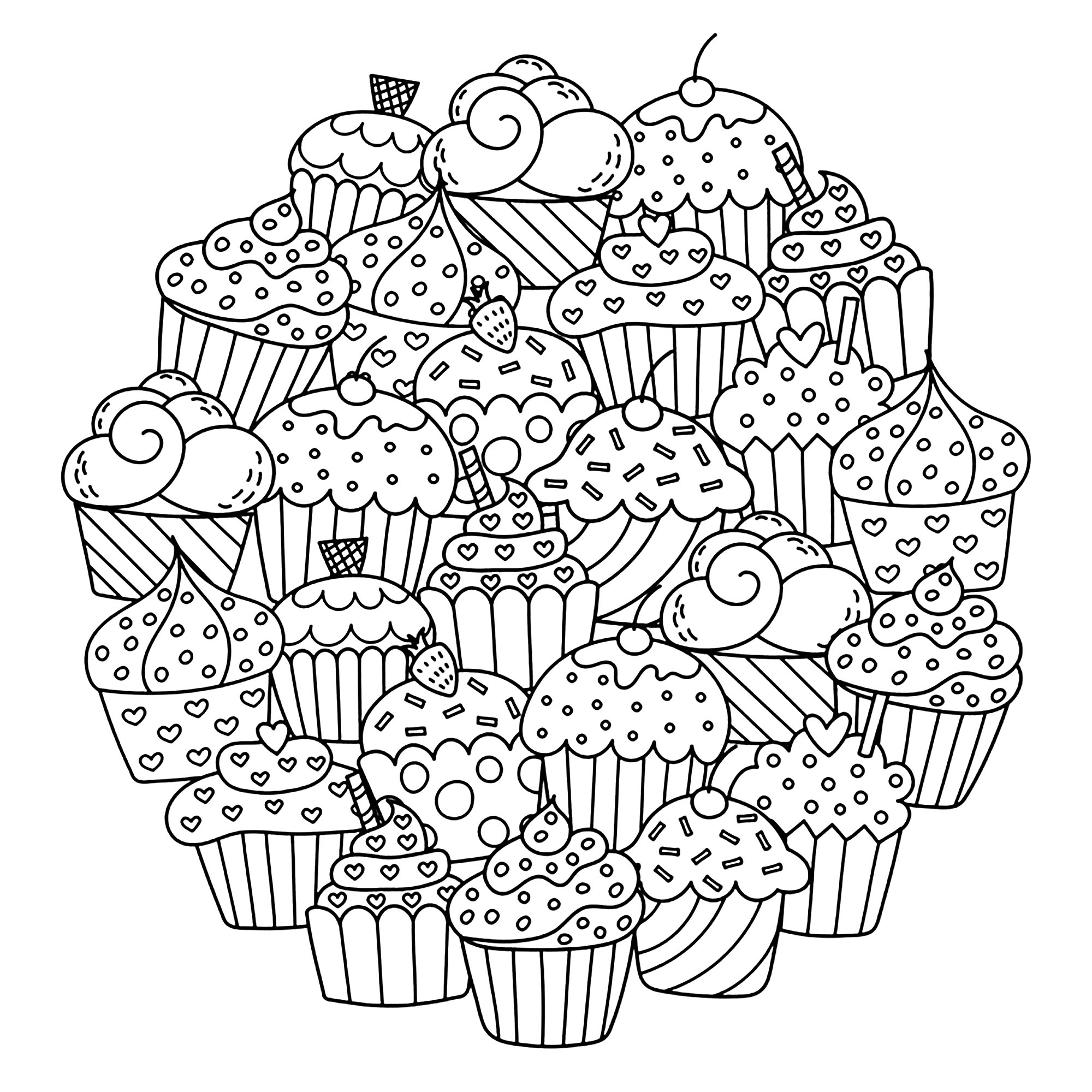 130+ Cupcake Coloring Pages 77