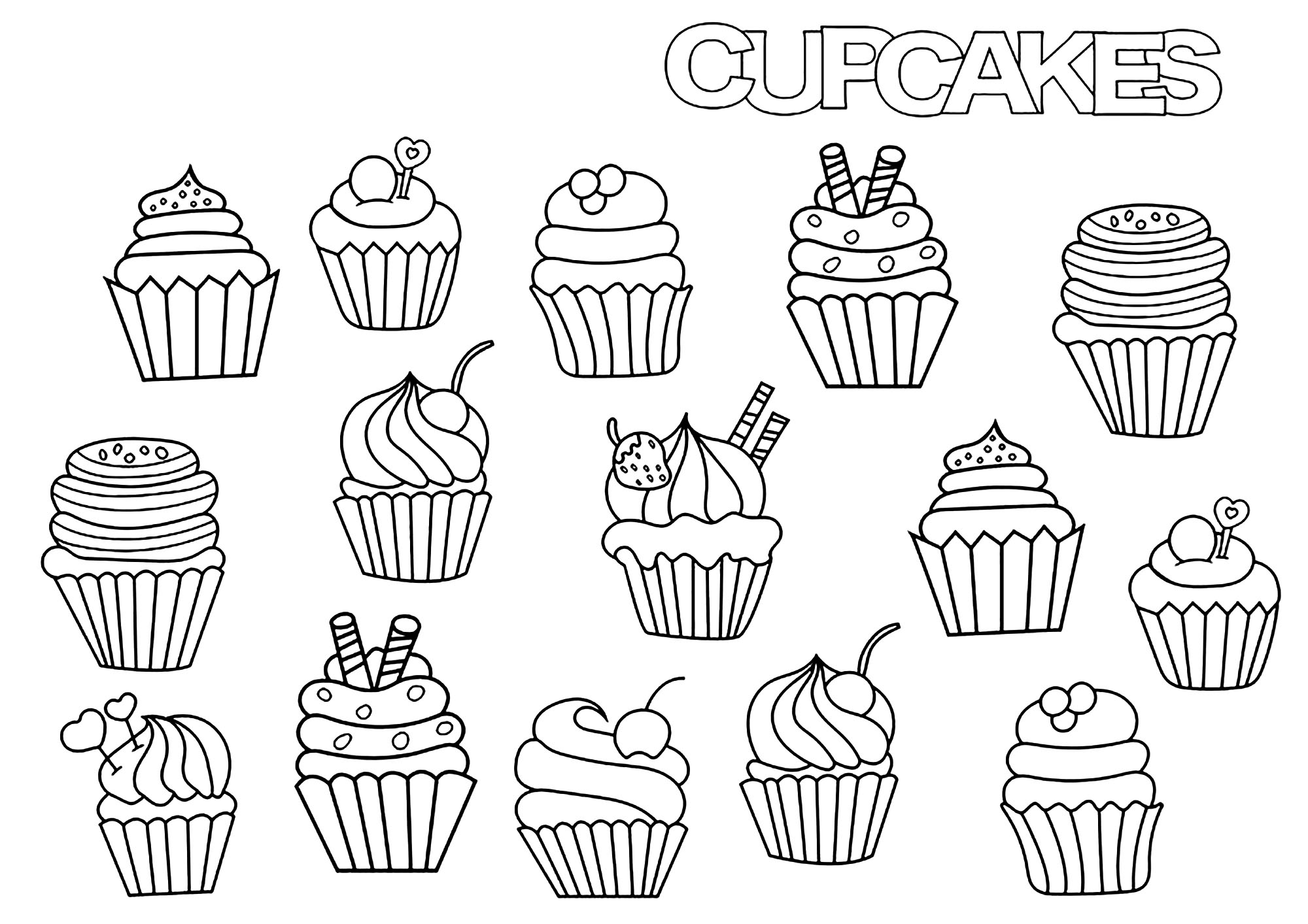 130+ Cupcake Coloring Pages 80