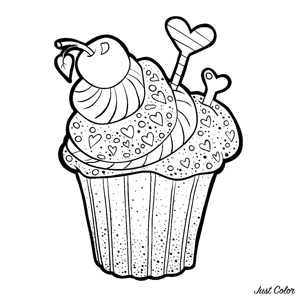 130+ Cupcake Coloring Pages 96