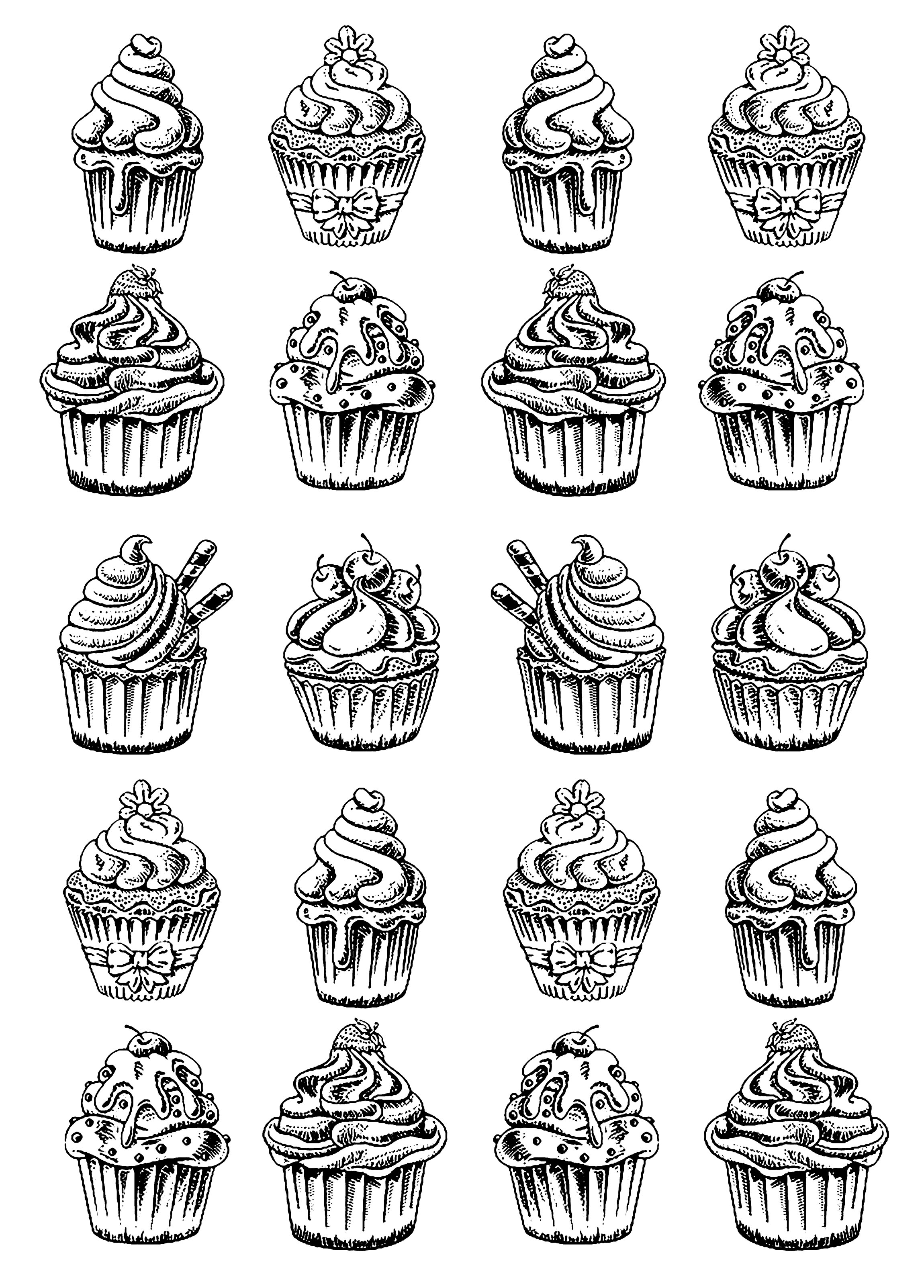 130+ Cupcake Coloring Pages 99