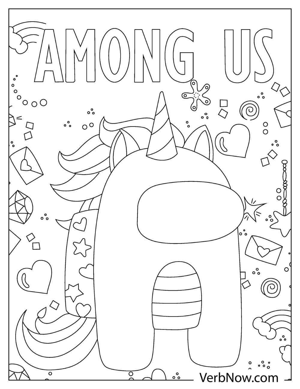 140+ Among Us Coloring Page Ideas: Colorful Crewmate Fun 16