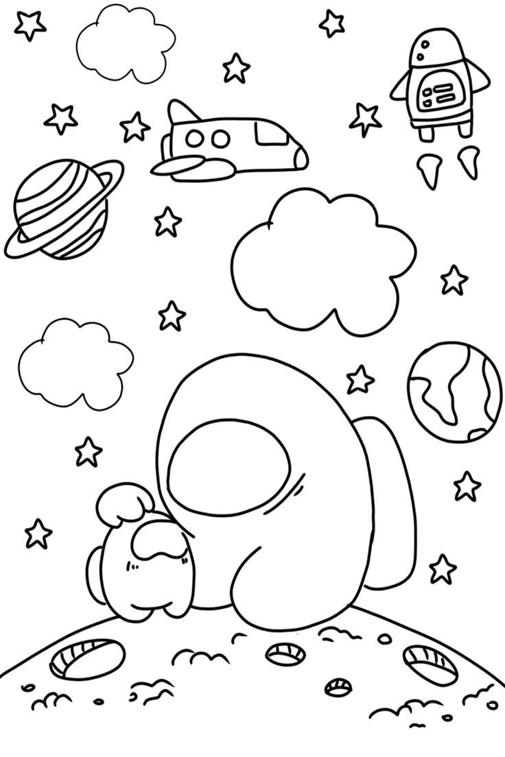 140+ Among Us Coloring Page Ideas: Colorful Crewmate Fun 55